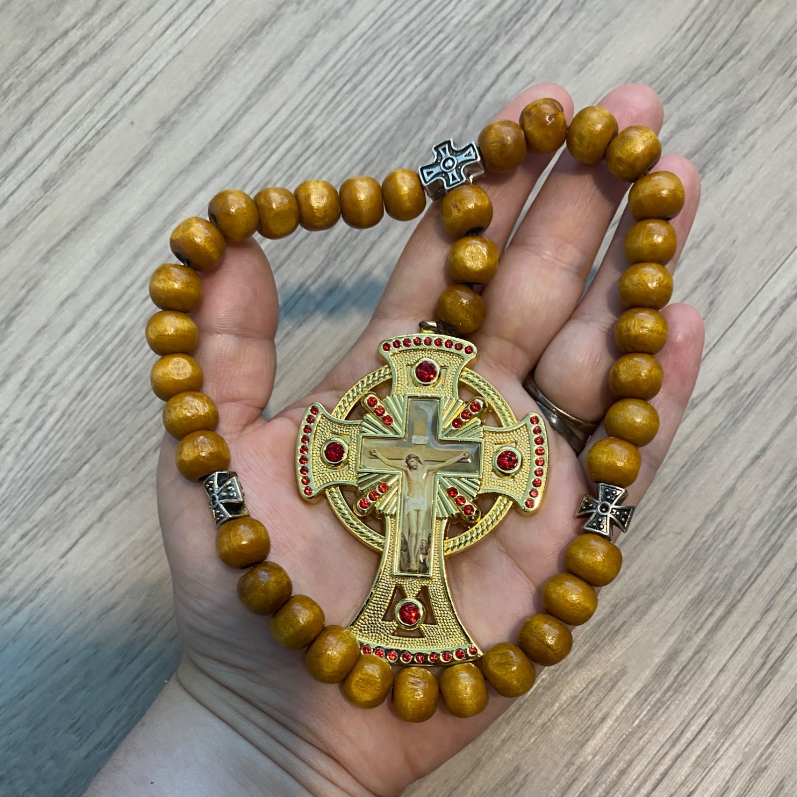 Eastern Orthodox Chotki Komboskini Prayer Beads Rosary 33 Beads Wooden Brown