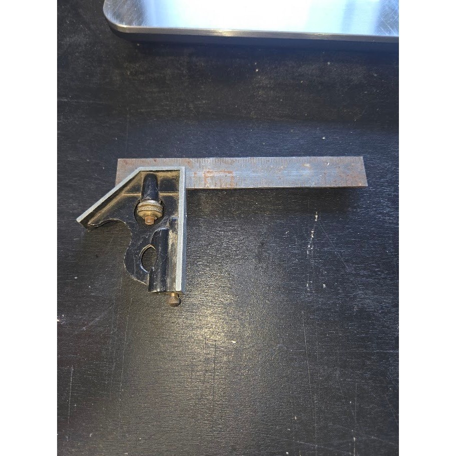 Vintage No. 11 Combination Square 6 Inch Ruler Tool Made in USA