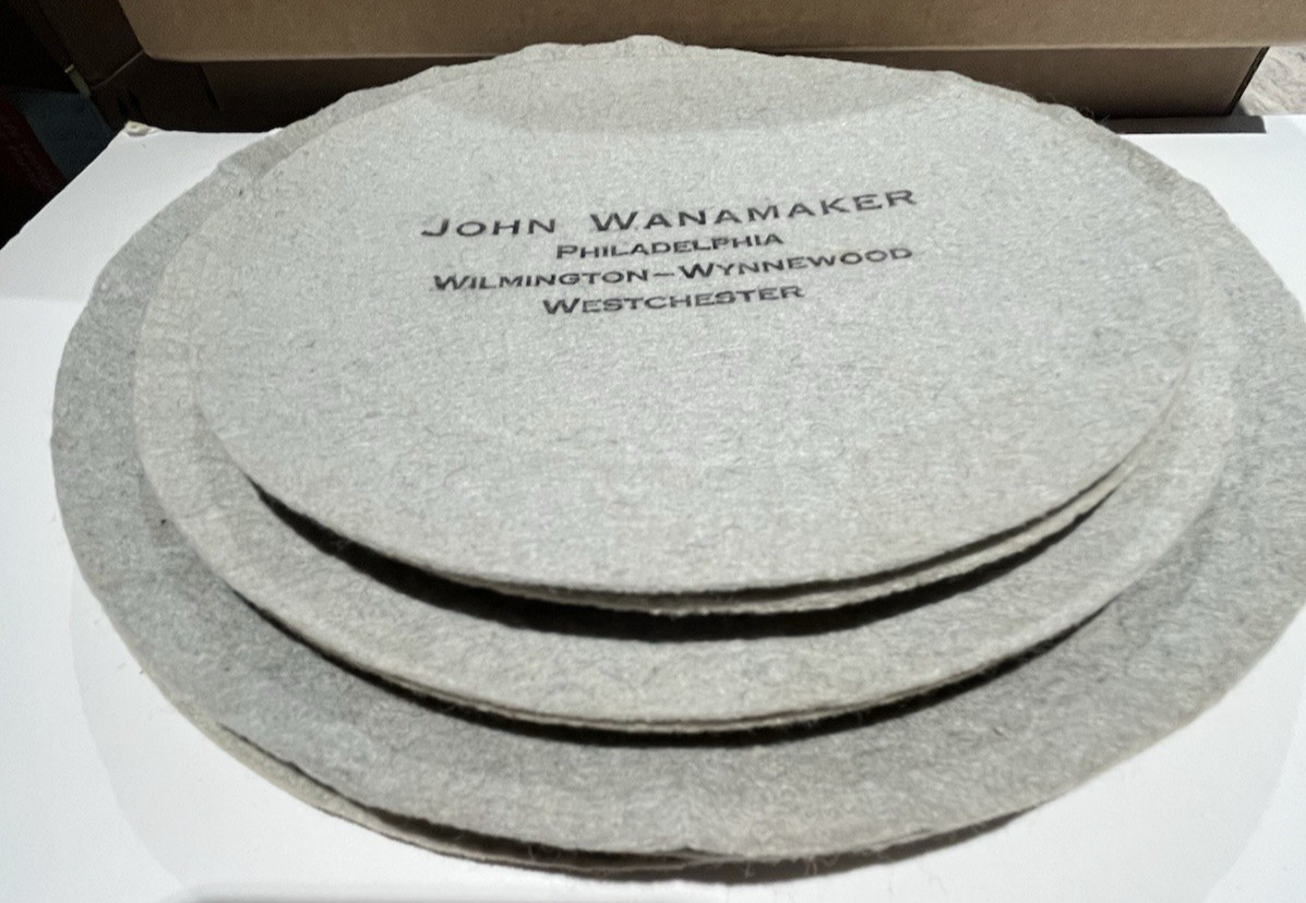 John Wanamaker Dept Store Plate Felt Dividers VTG 1950’s (lot of 18) EUC