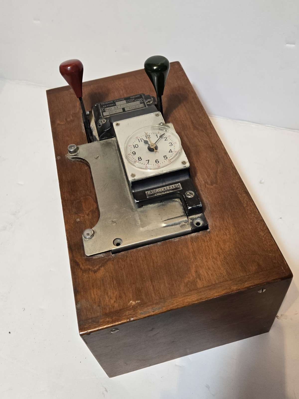 Vtg Calculagraph KS7769L-14 #33 20V 60CY Telephone Op. Long Distance Call Timer