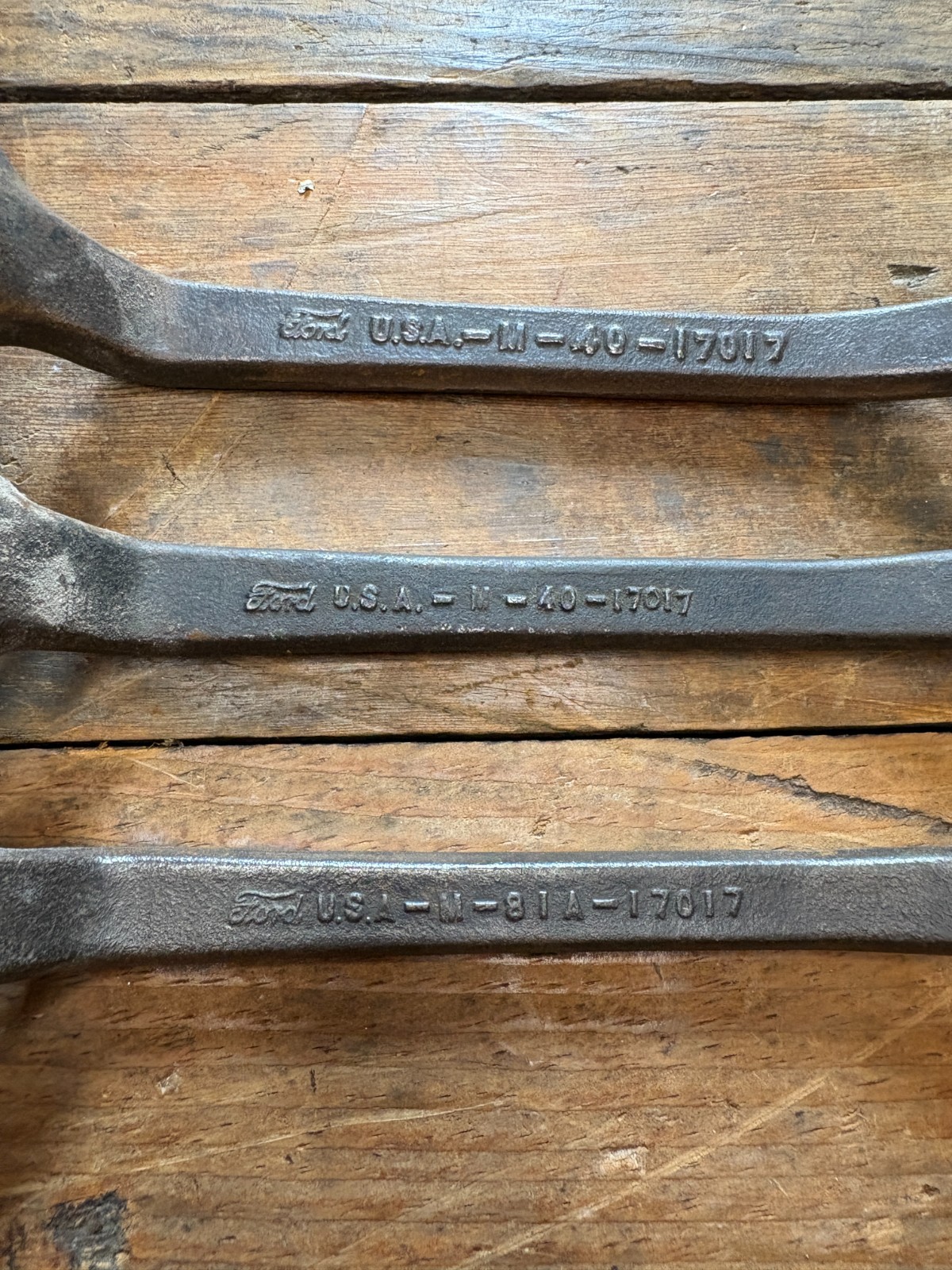 Lot 6 Vintage Ford Script M-40-17017 81A 01A 17017AB Spark Plug Head Bolt Wrench