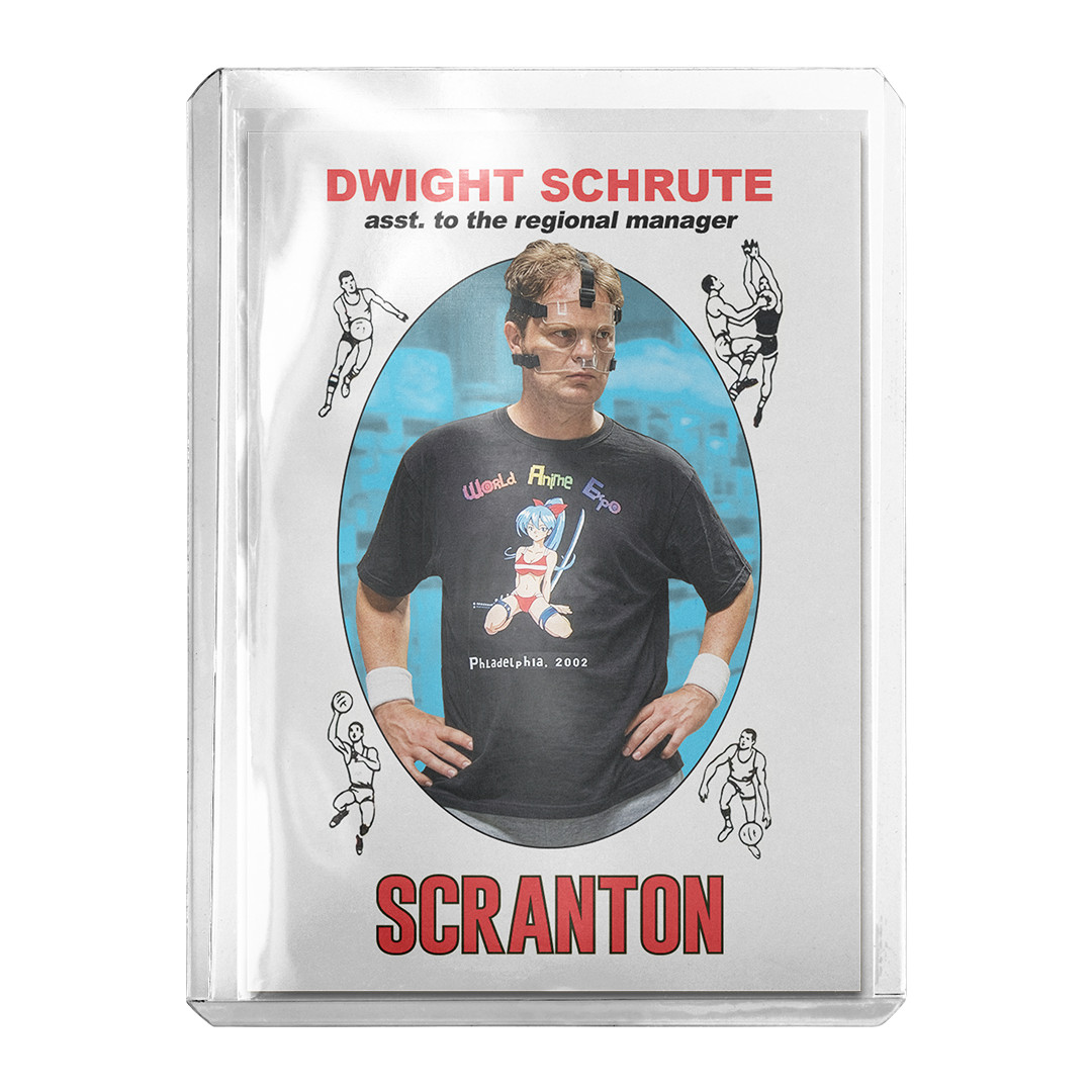 Custom The Office Dwight Schrute Novelty 1969 Scranton Retro Basketball Card