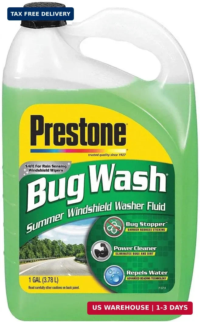 Prestone Bug Wash Windshield Washer Fluid, 1 Gallon