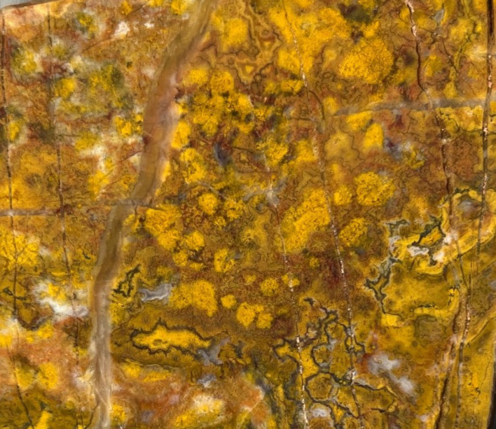 Snow Mountain Poppy Jasper Slab California Lapidary Cabbing 5″x3.25″ 207g