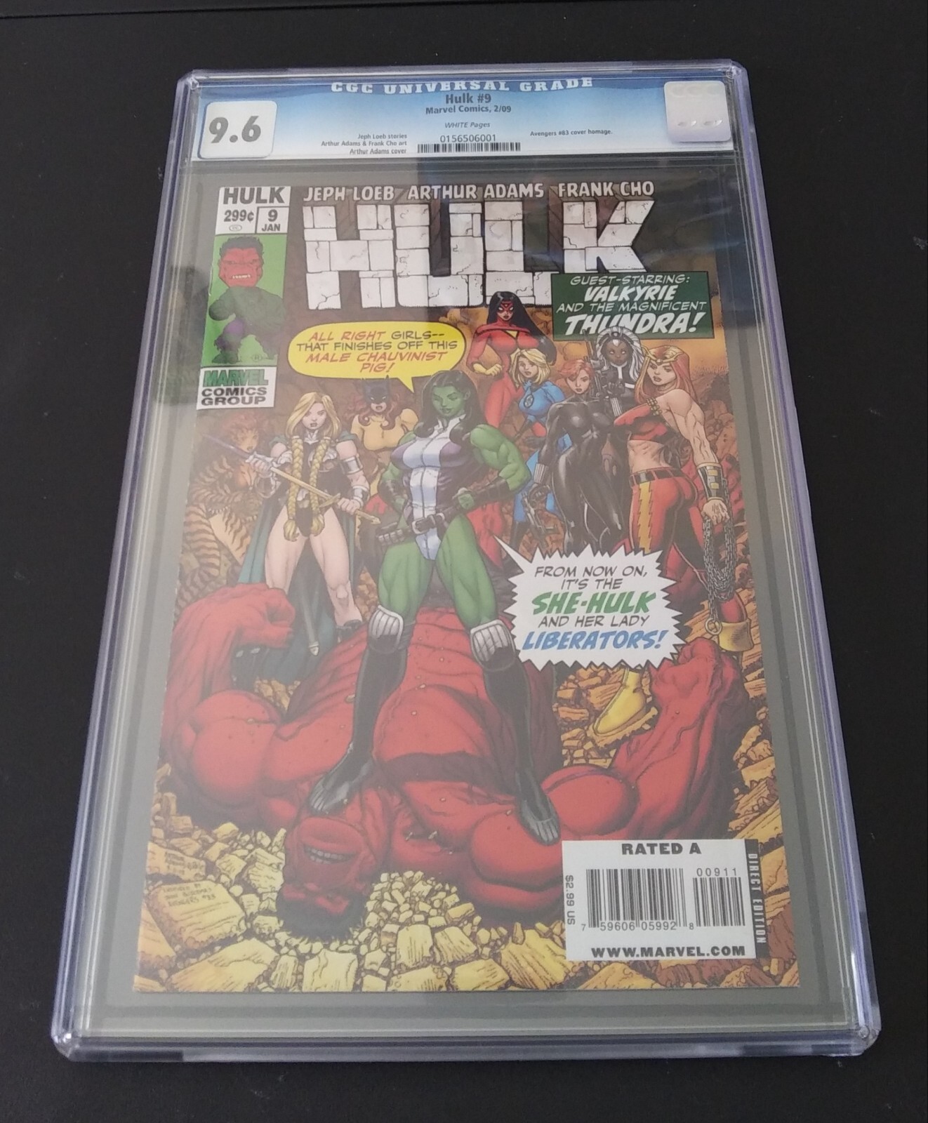 Hulk #9 (Red Hulk) Arthur Adams/Homage 9.6 & Frank Cho 9.4 CGC Variant Set 2009
