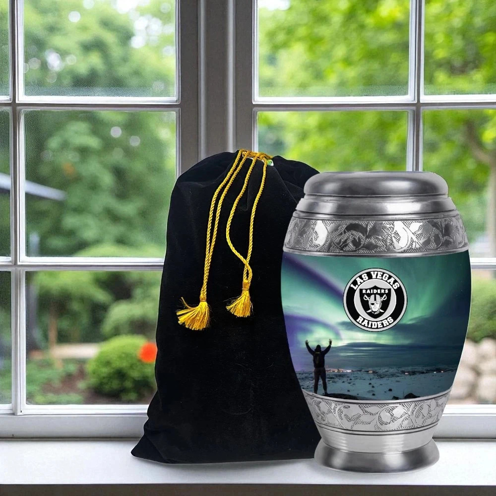 Monarch Cremation Urns with Custom Text Las Vegas Raider scented candle free