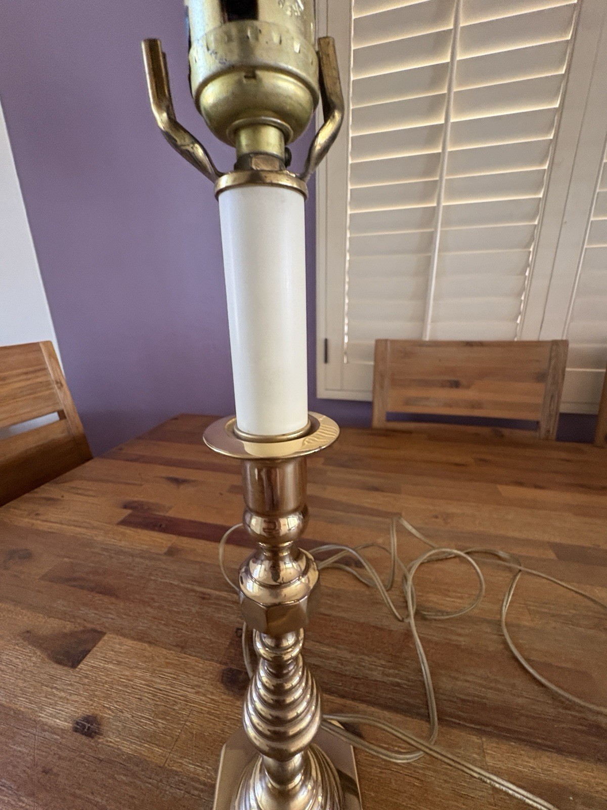 Baldwin Brass Beehive 23.5″ Accent Table Lamp READ: NEEDS LAMP SHADE ATTACHMENT