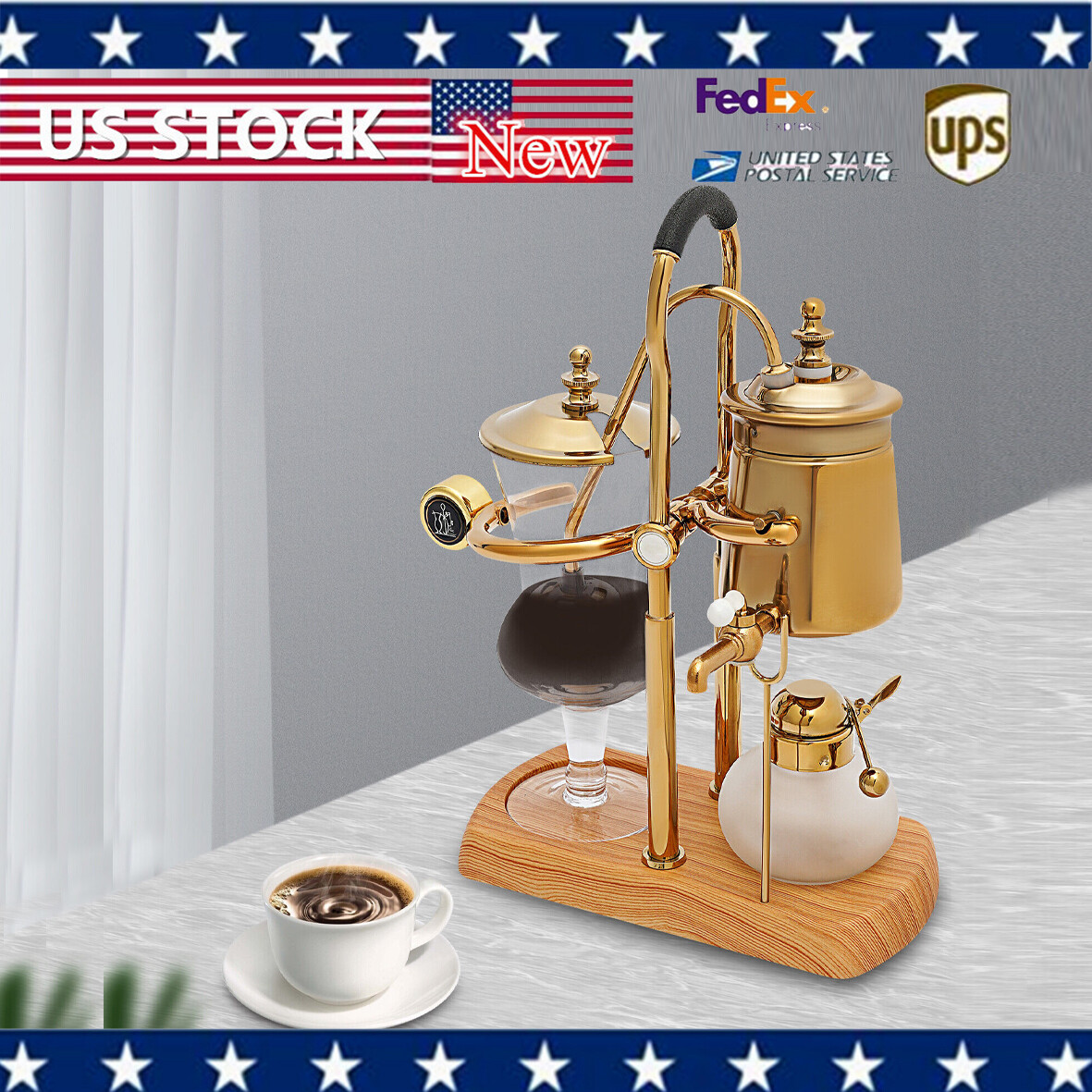 Nispira Belgian Belgium Luxury Royal Family Balance Syphon Siphon Coffee Maker