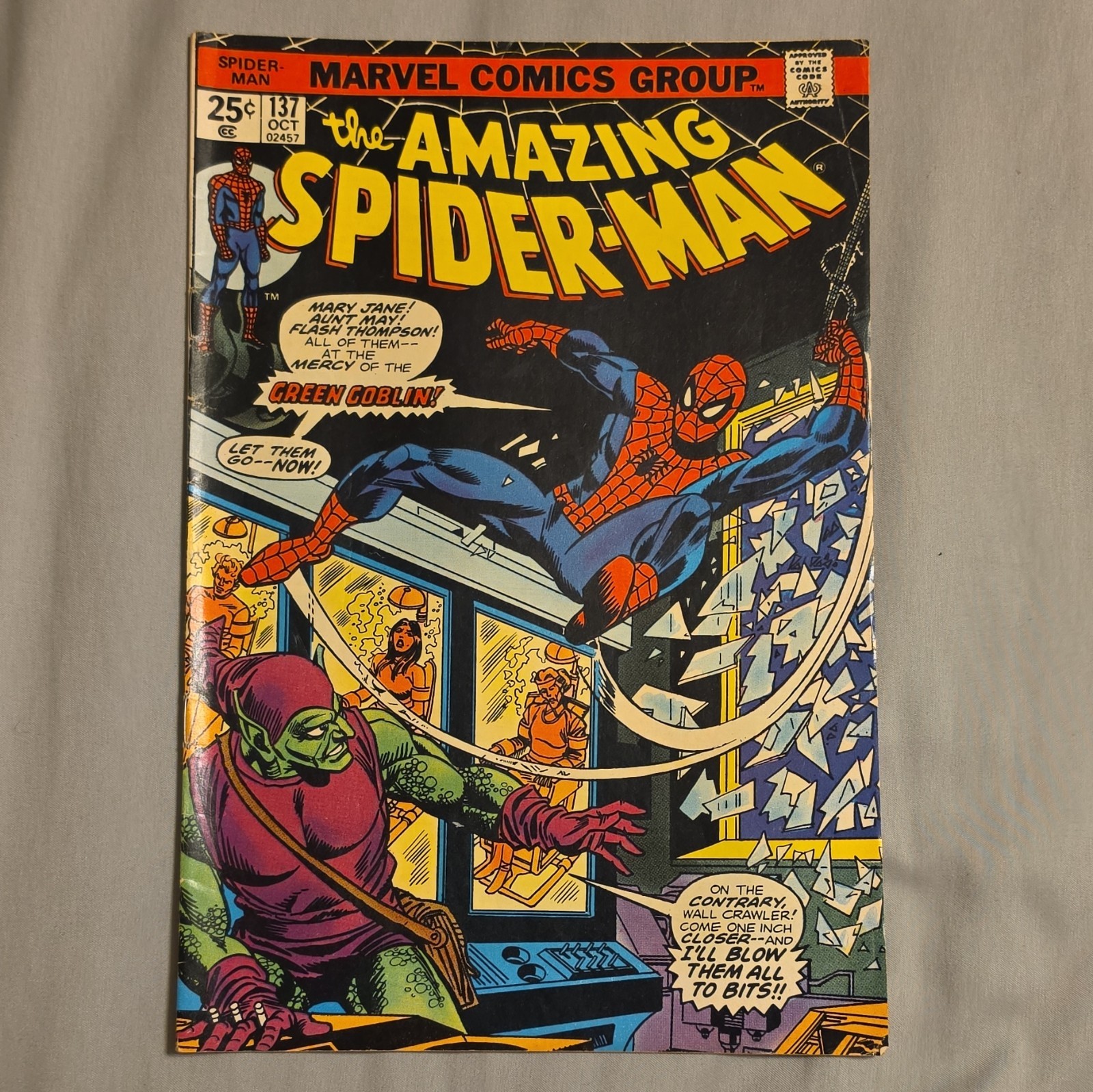 Marvel The Amazing Spider-Man #137 (1974) Spider-Man Green Goblin Conway
