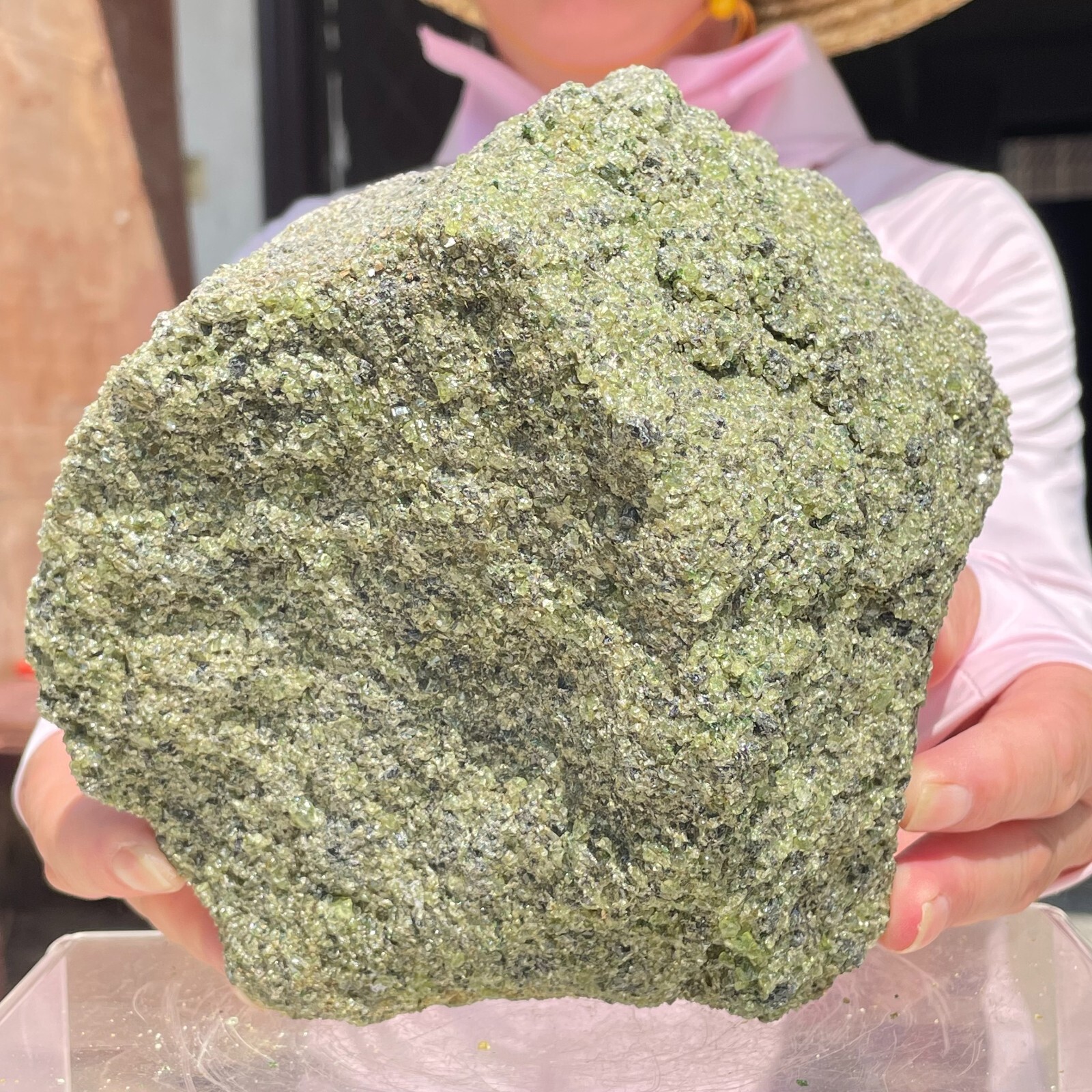 6.89lb Large Natural Rough Green Olivine Peridot Crystals Gemstone Specimen