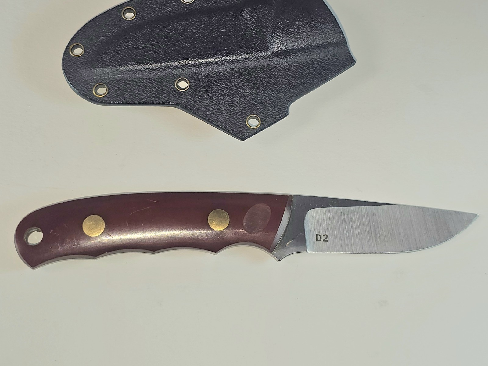 Bob Dozier Arkansas Fixed Blade Knife D2 Steel with Sheath