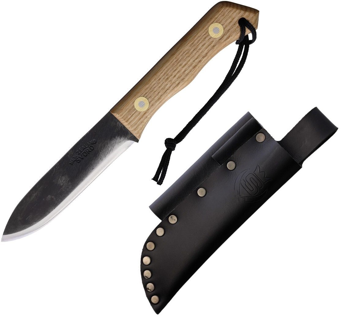 Svord Bushcrafter Fixed Knife 4.5″ Carbon Steel Blade White Ash Wood Handle