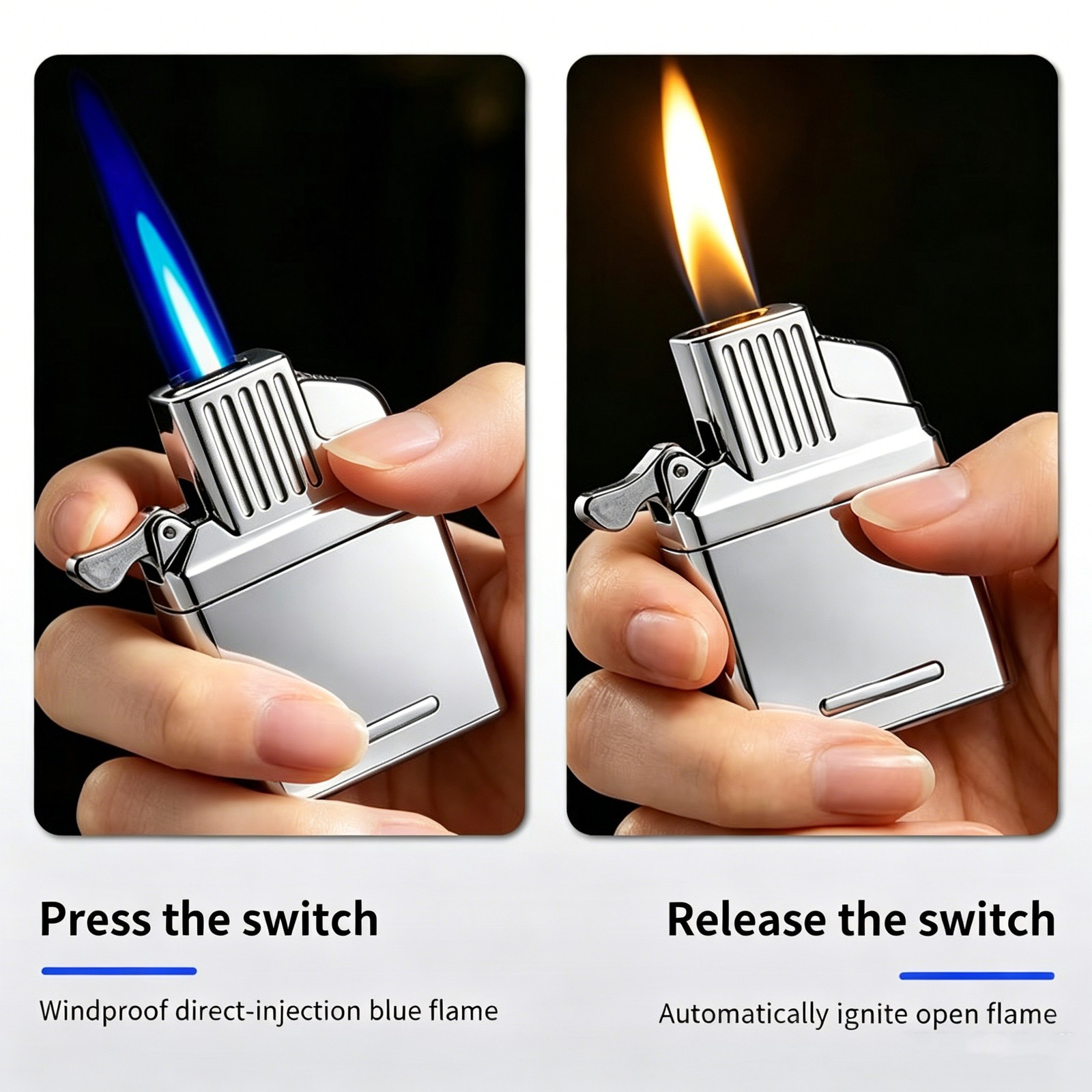 Dual Flame Lighter Insert Soft & Windproof Jet Replacement for Zippo Zorro..