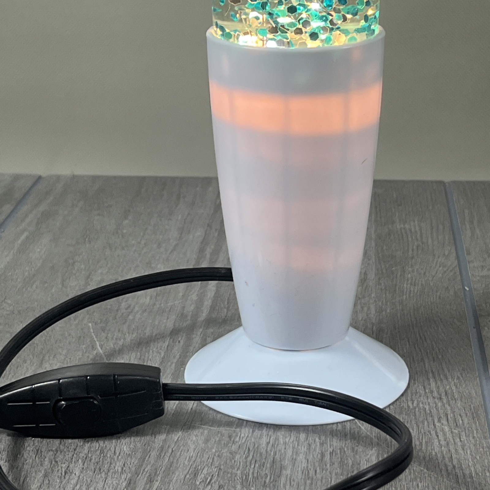 Lava Lamp Blue & Silver Glitter Motion Mood Lamp – Bullet Design – Night Light