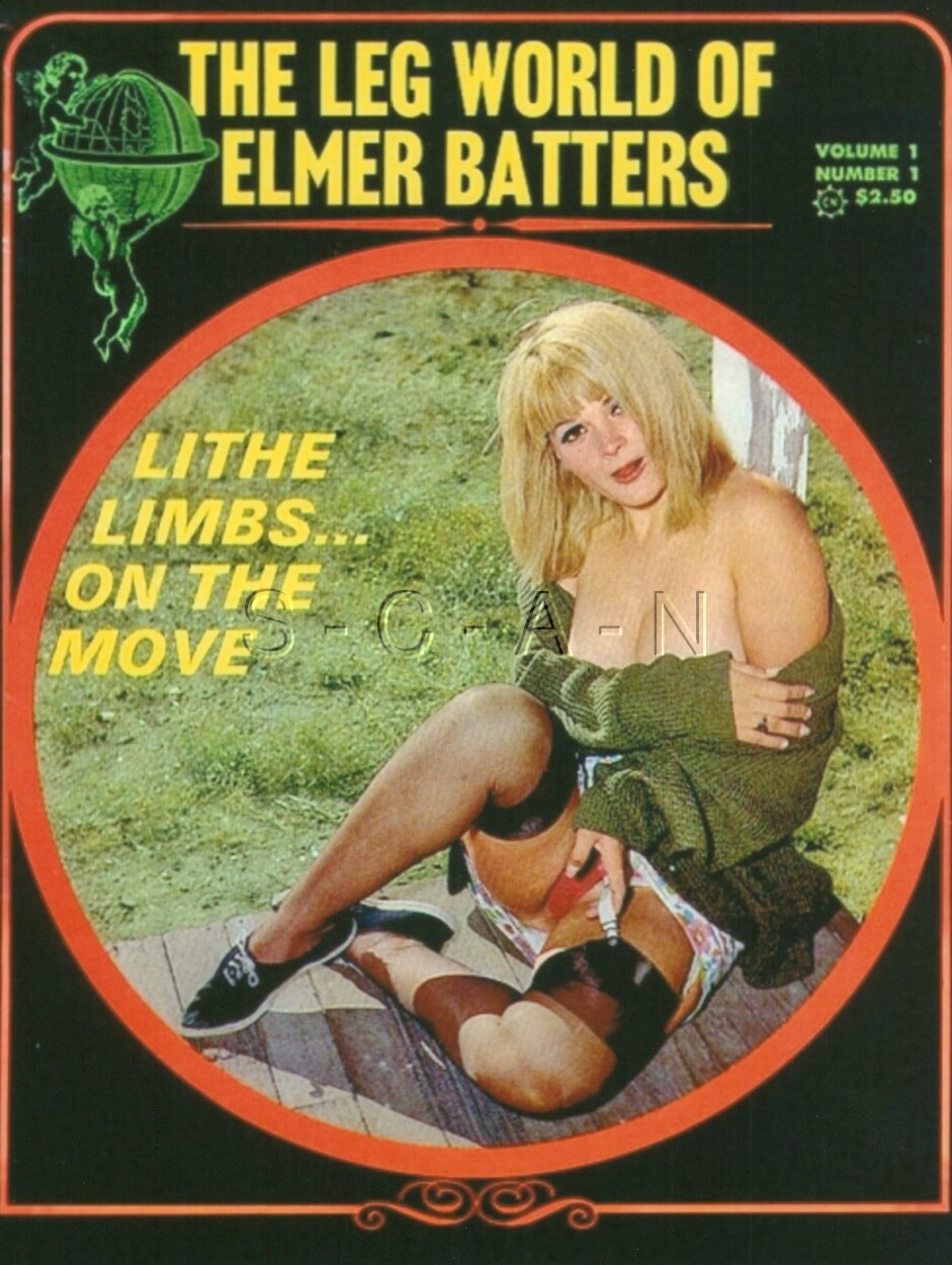 Semi Nude- #56- Color Photo- Vintage Magazine Cover Leg World of Elmer Batters