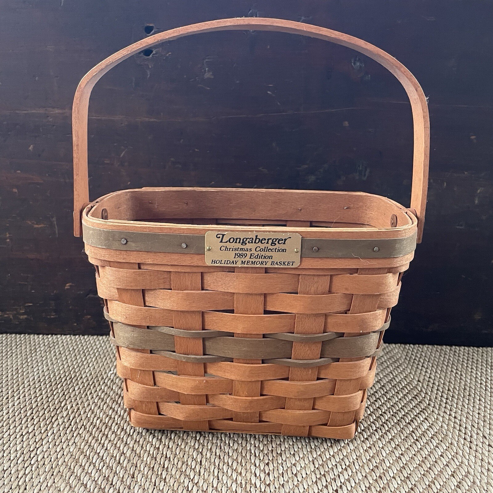 Longaberger Christmas Collection 1989 Edition Holiday Memory Basket