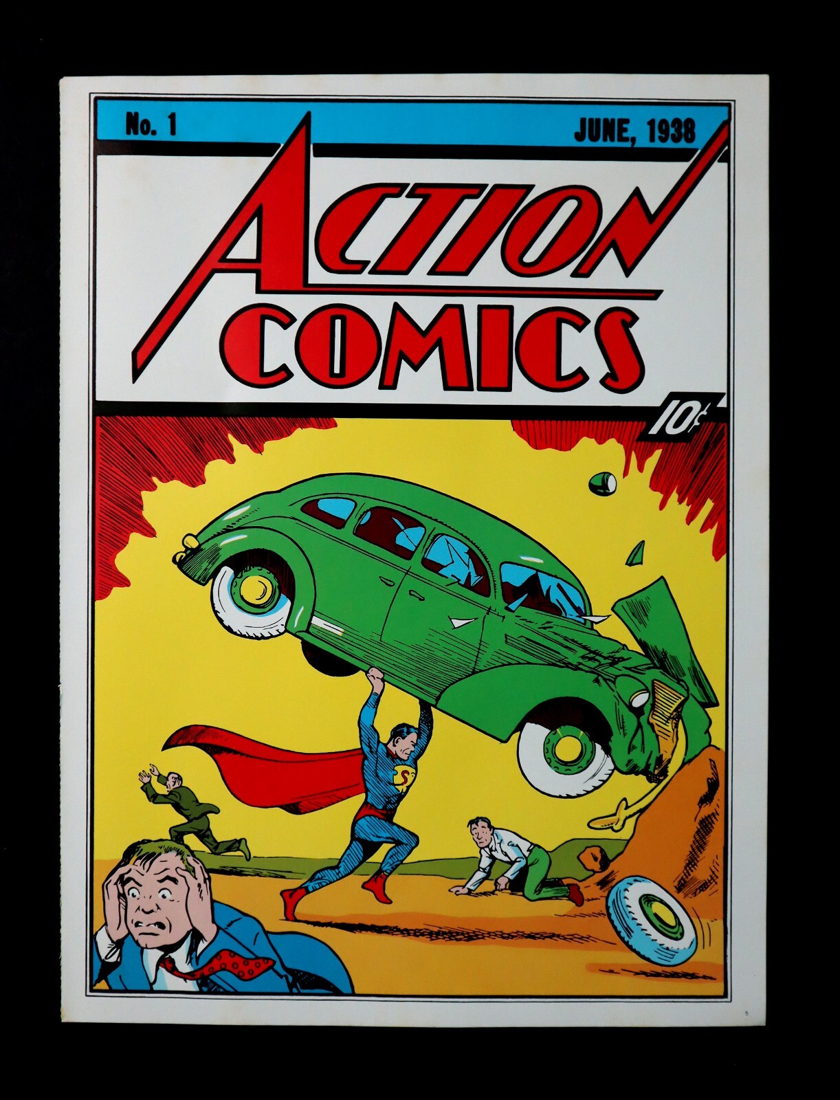 1978 Action Comics 1 Superman poster:DC Comics 1970s comic book cover art pin-up