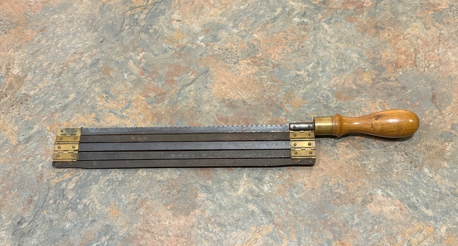 ANTIQUE & UNIQUE COPING / HACK SAW ?, NEVER SEEN ANOTHER, 16 3/4″ LONG, UNMARKED