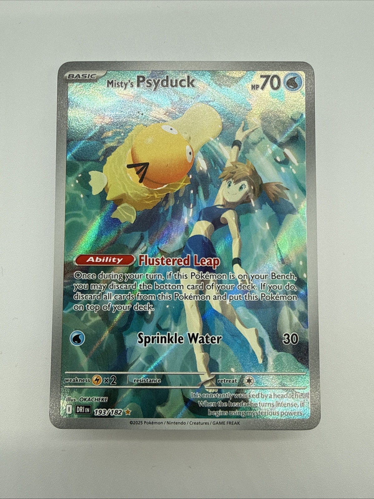 Pokémon TCG Misty’s Psyduck Destined Rivals 193/182 Illustration Rare Card