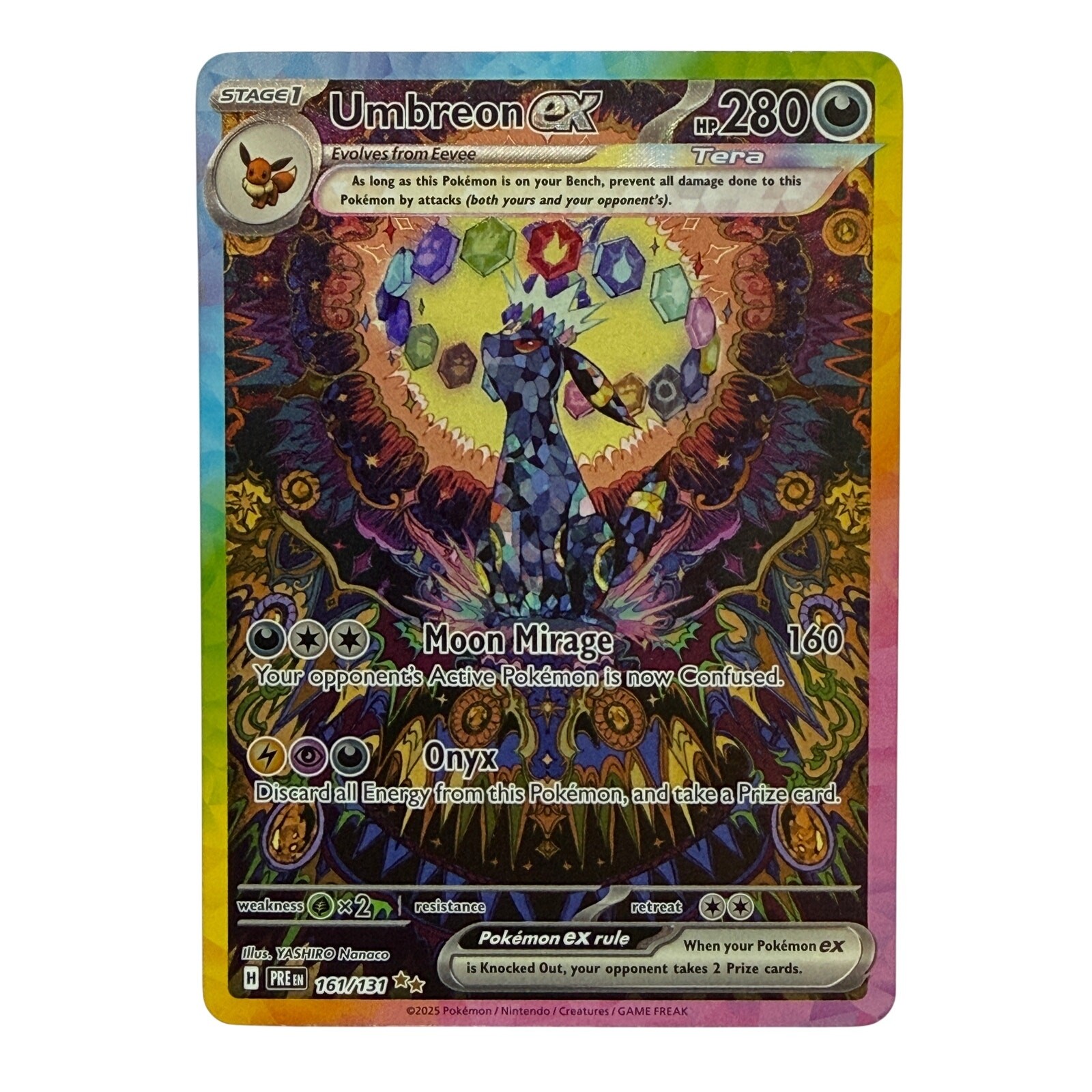 Pokémon Umbreon ex 161/131 Prismatic Evolutions Special Illustration Rare NM-MT