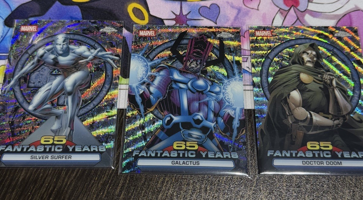 2026 Topps Chrome Marvel Comics 65 Fantastic Years Wave Refractor Lot ×3