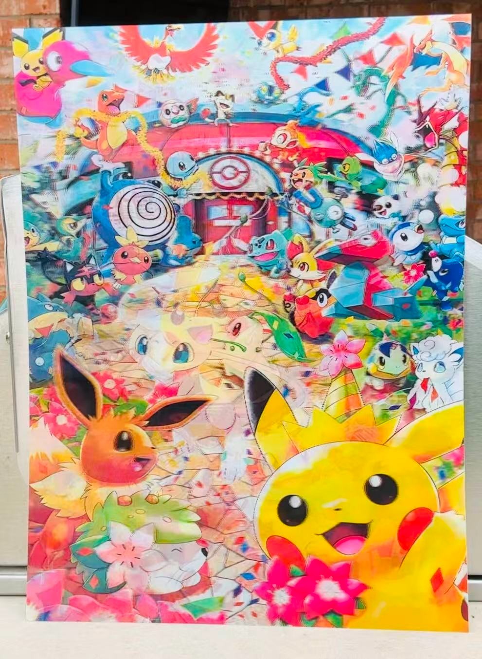 3D Anime Motion Poster- Lenticular Wall Art-Pokemon 3D Effect Decoration Gift