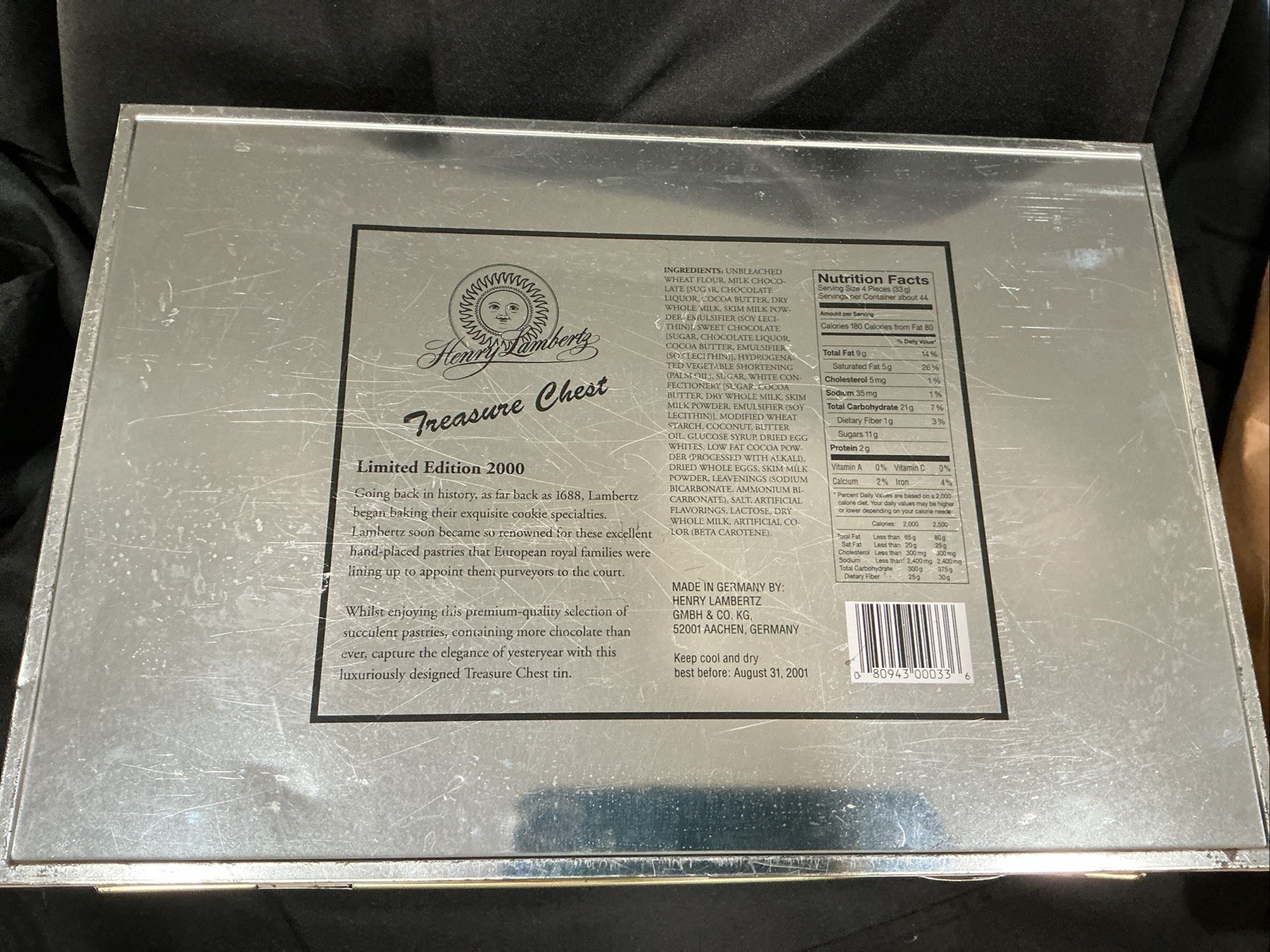 Partridge In Pear Tree Embossed Hinged Tin Limited Edition 2000 Henry Lambertz