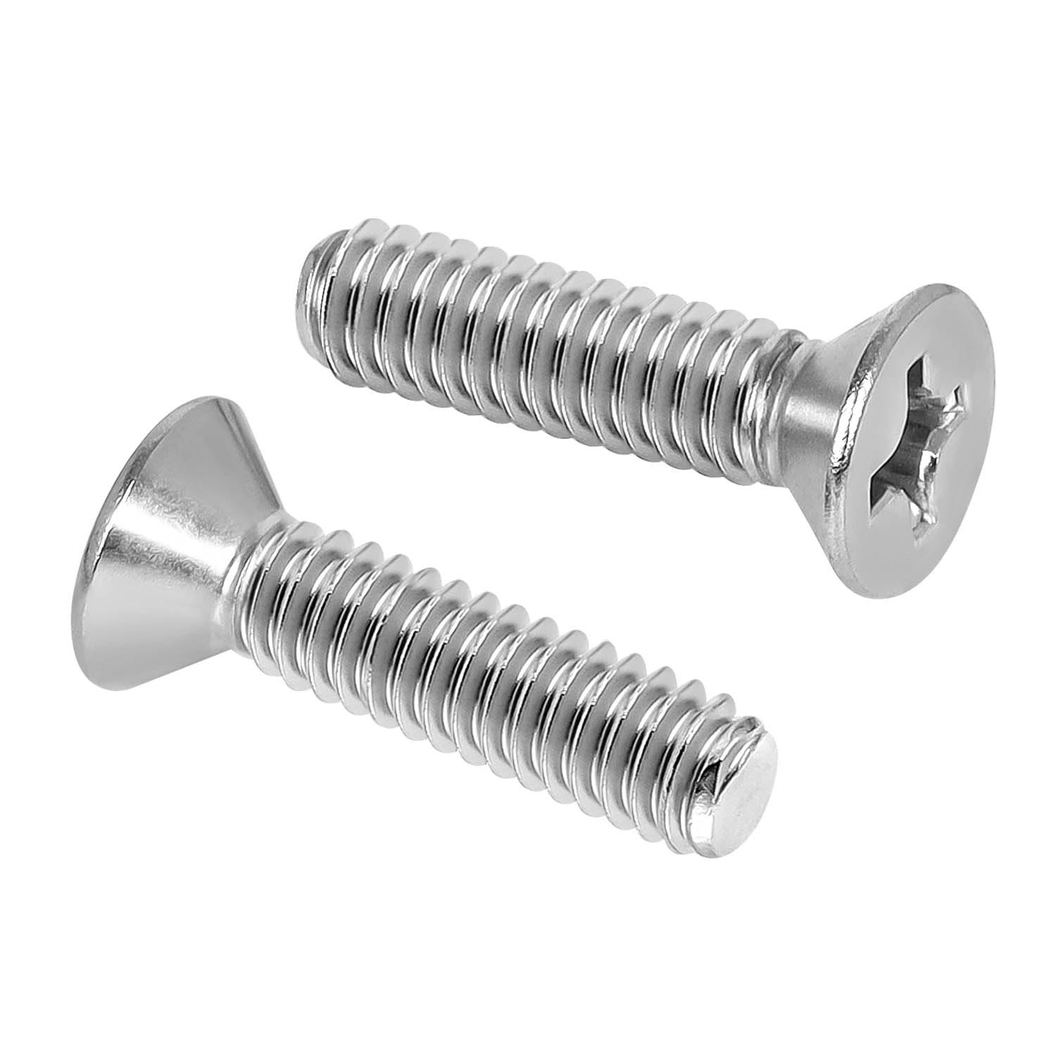 1/4″-20 x 3/4″ Countersunk Flat Head Machine Screw Bolts, Full Thread, 304 St…