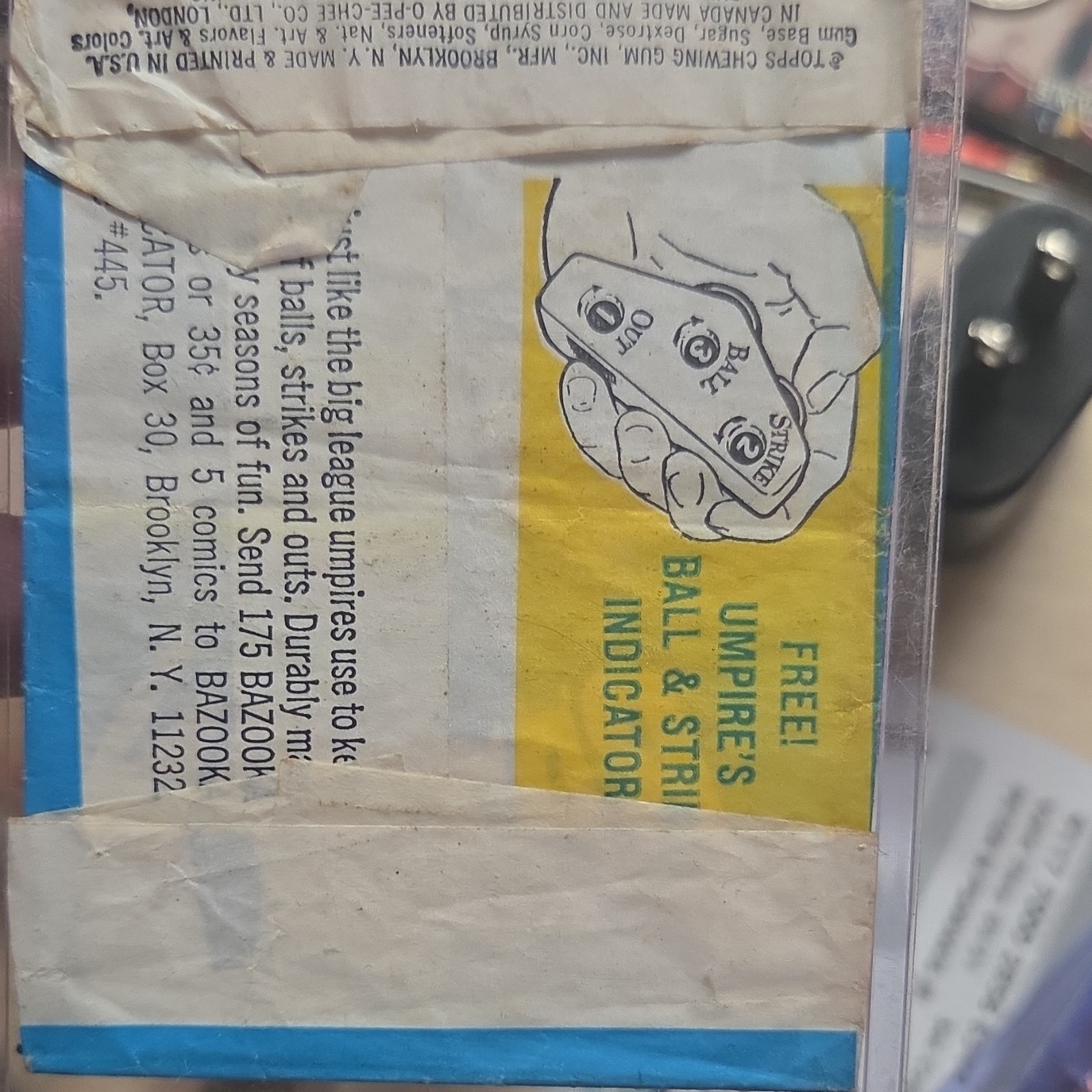 Topps 1966 Batman Bubble Gum Empty Card Wrapper Featuring Batman & Robin