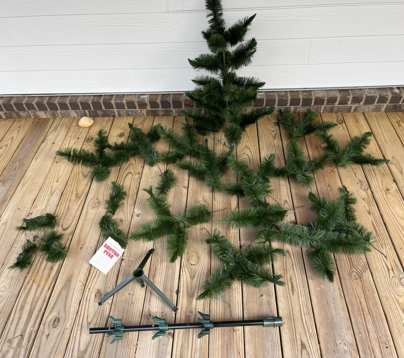 Vintage 1970s 6′ Scotch Pine Artificial Christmas American Tree Co Bottle Brush