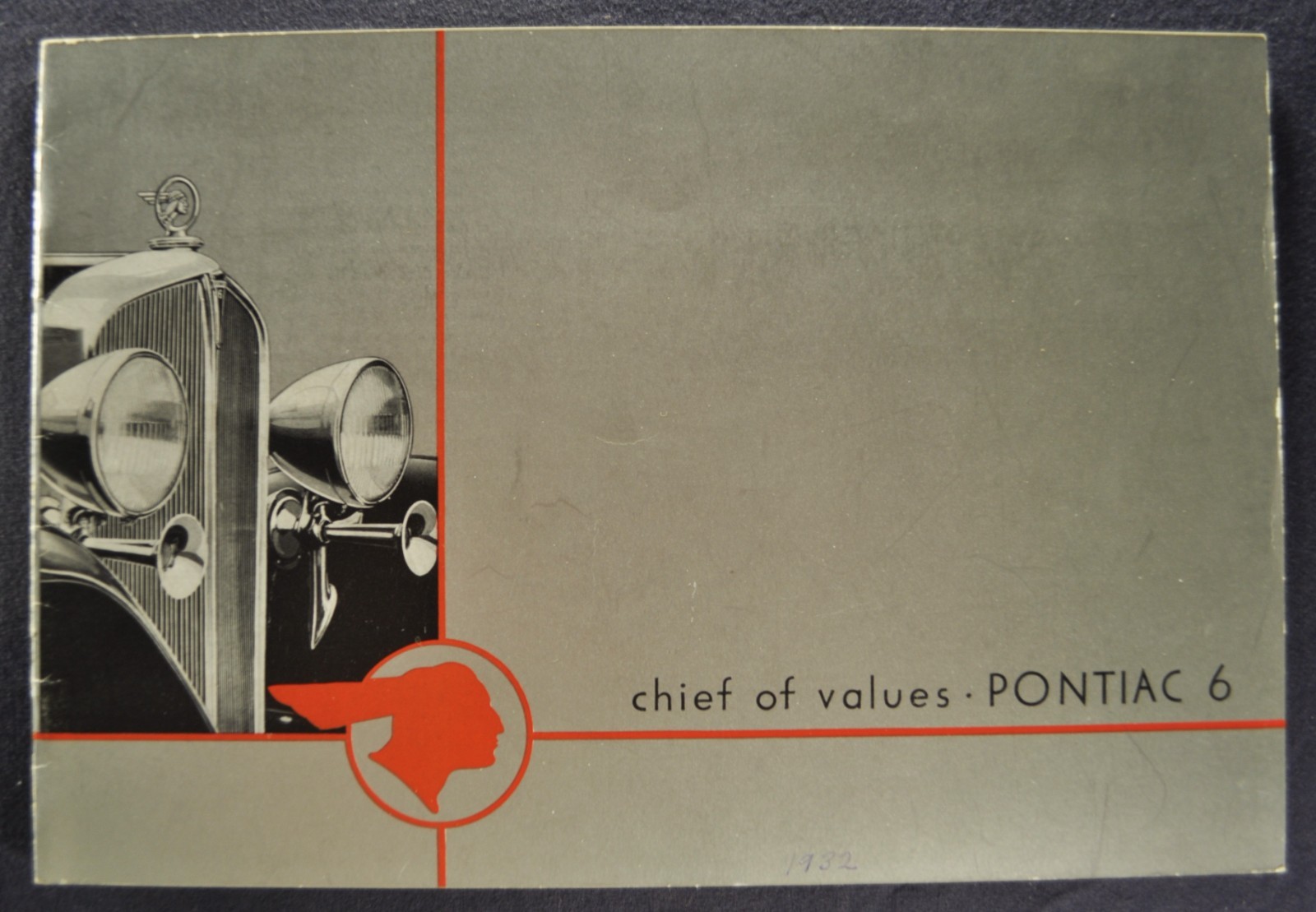 1932 Pontiac Six 6 Catalog Brochure Convertible Coupe Sedan Nice Original 32