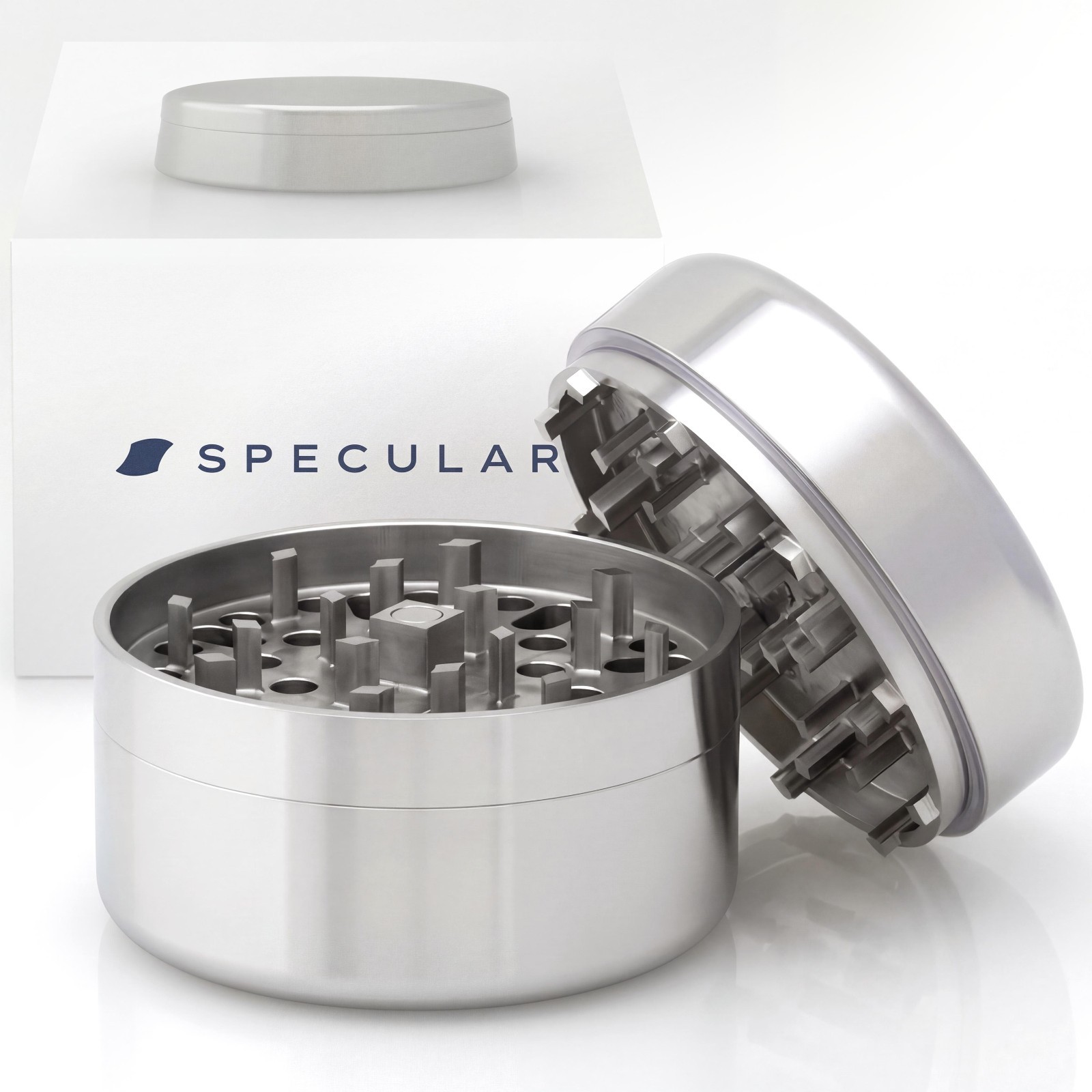 Stainless Steel Herb Grinder 2.5 Inch 3 Piece Heavy Duty 304 Steel Grade OG1