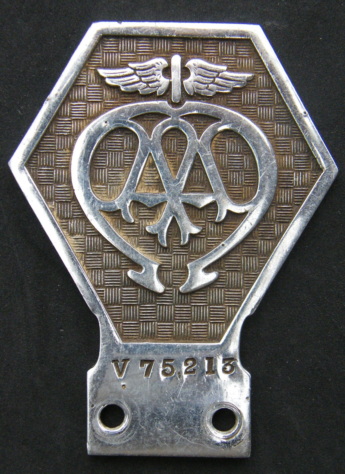 Very rare small AA Industrial car badge (V 75213)