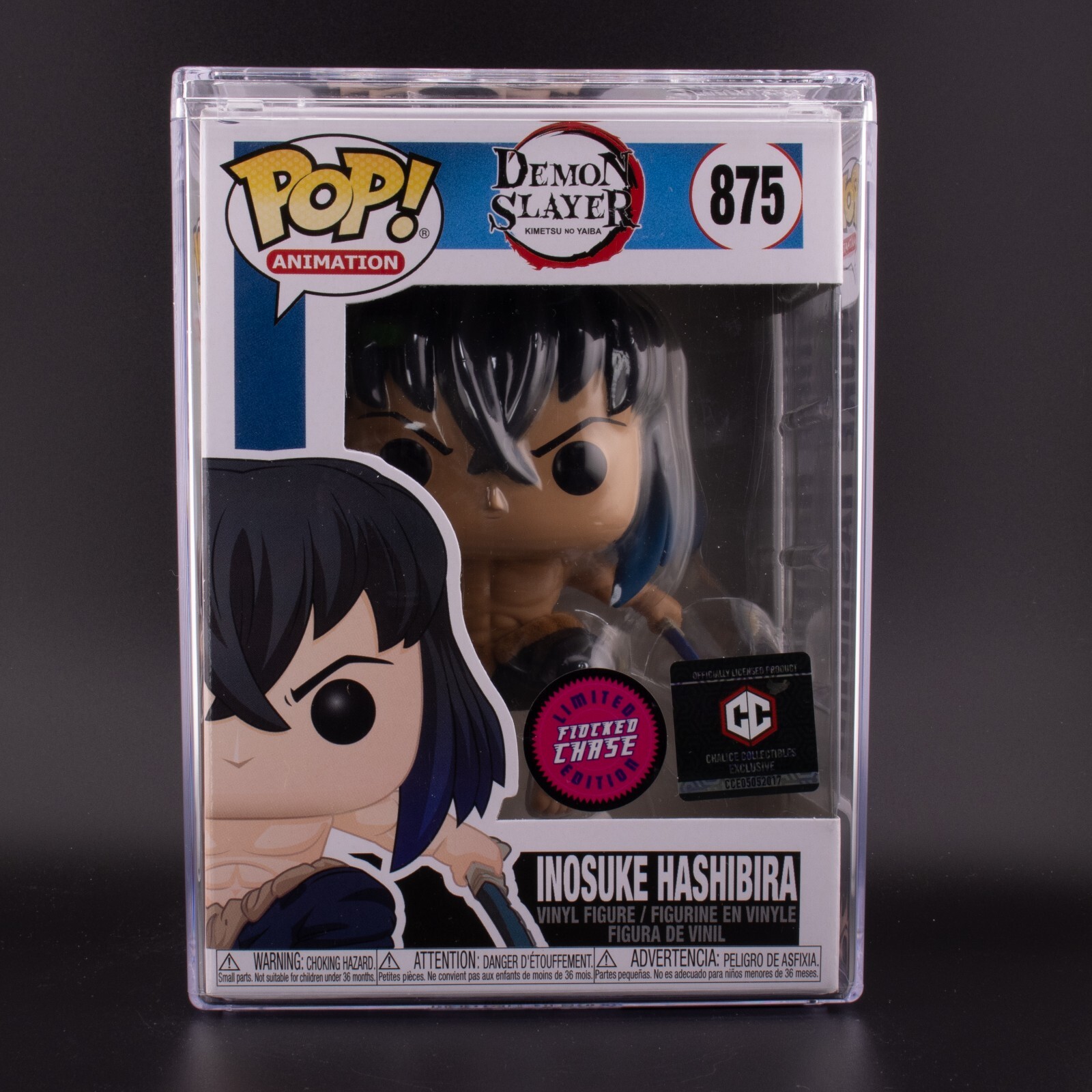 Funko Pop! Animation Demon Slayer 875 Inosuke Flocked CHASE + Hard Stack