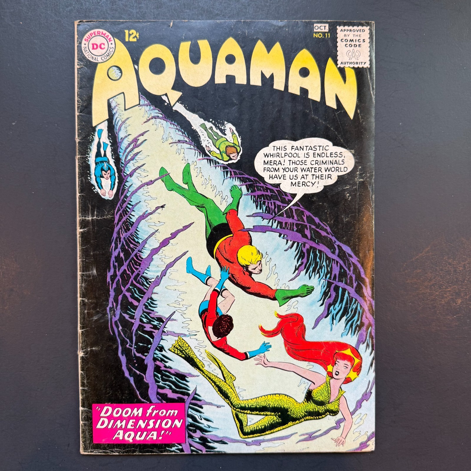 Aquaman 11 KEY 1st Mera Silver Age DC 1963 comic Aqualad Nick Cardy cover