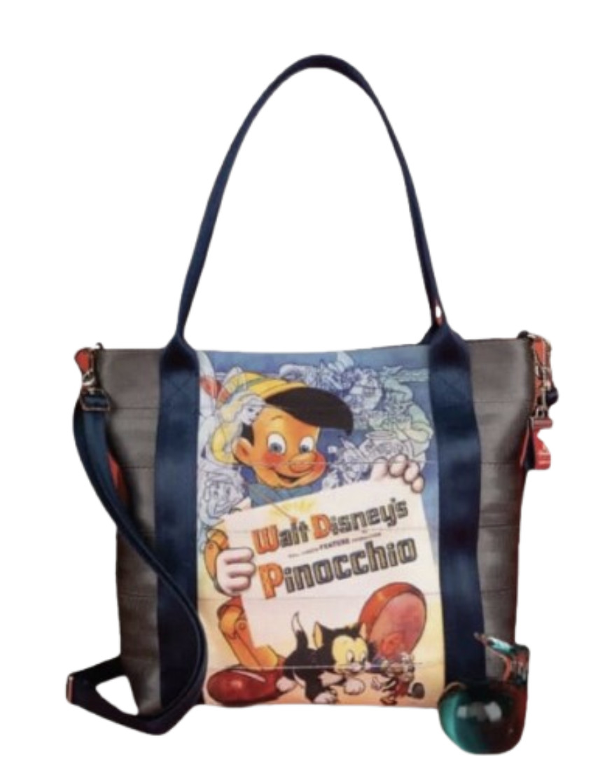 Disney Parks 2025 Pinocchio HARVEYS Tote Bag Seatbelt Purse BLUE Gorgeous – NEW