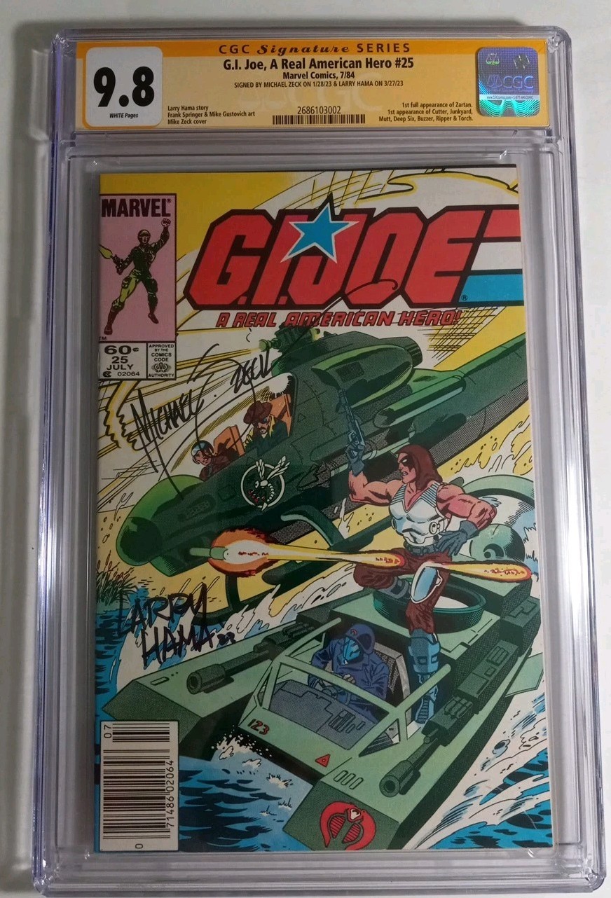 G.I. Joe ARAH #25 CGC SS 9.8 1st Zartan Newsstand Signed by Larry Hama Mike Zeck