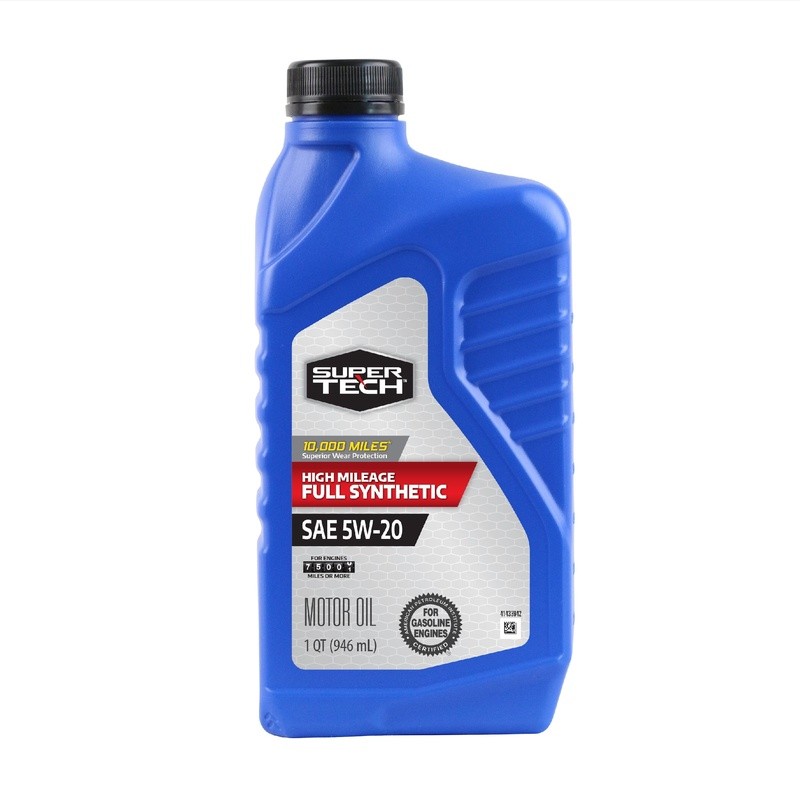 High Mileage Full Synthetic Motor Oil 5W20 10000 Mile Protection 1 Quart New