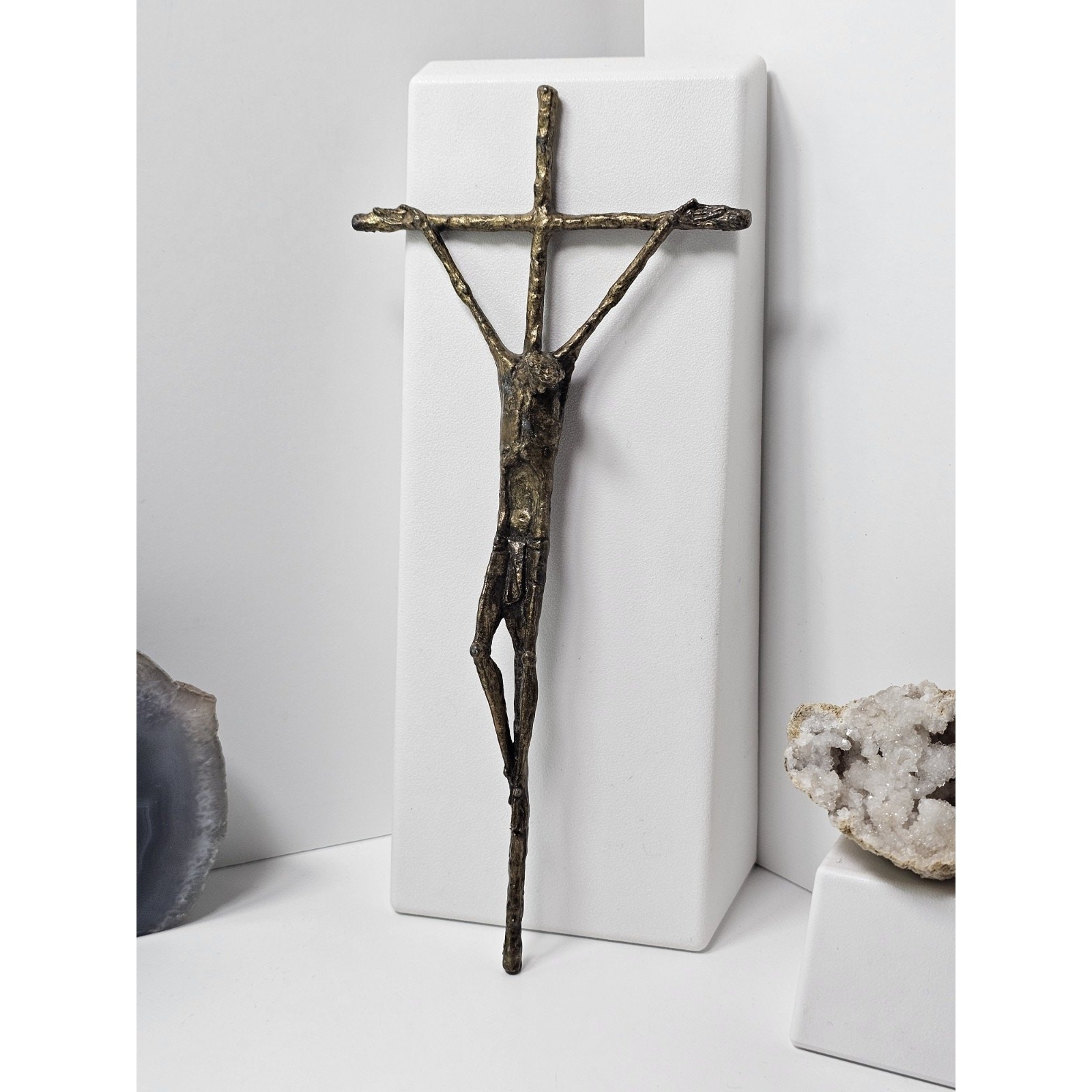 Erwin Huber Artist Brass Crucifix*Bronze*1983*Austrian (Purchased From A church)