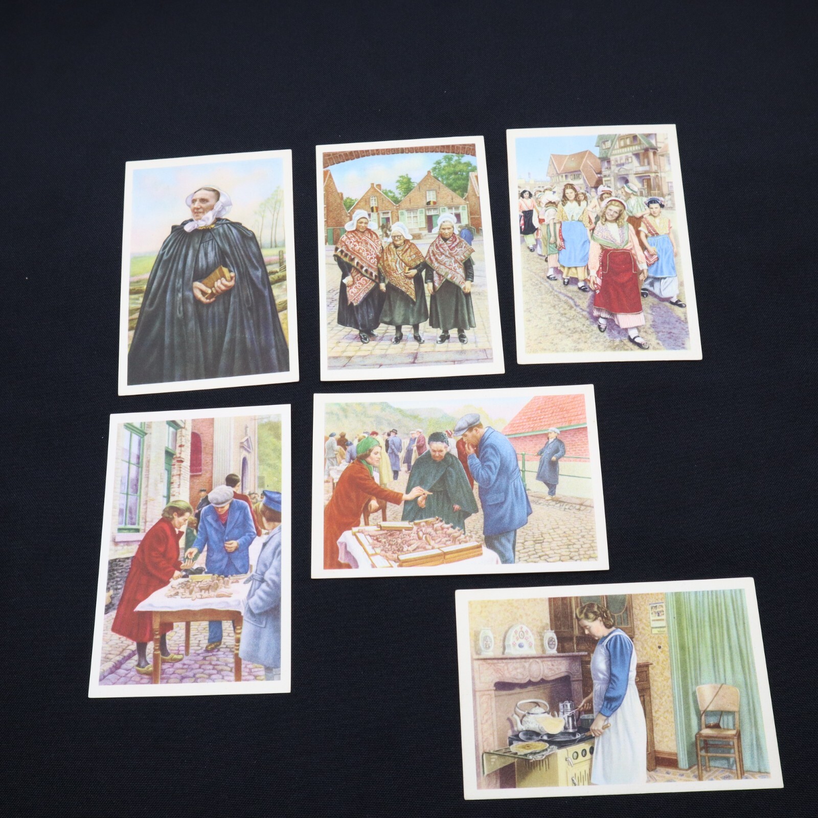 116 Belgian (Belge) Folklore Colored Trade Card Lot – Côte d’Or 2nd Series 3 x 5