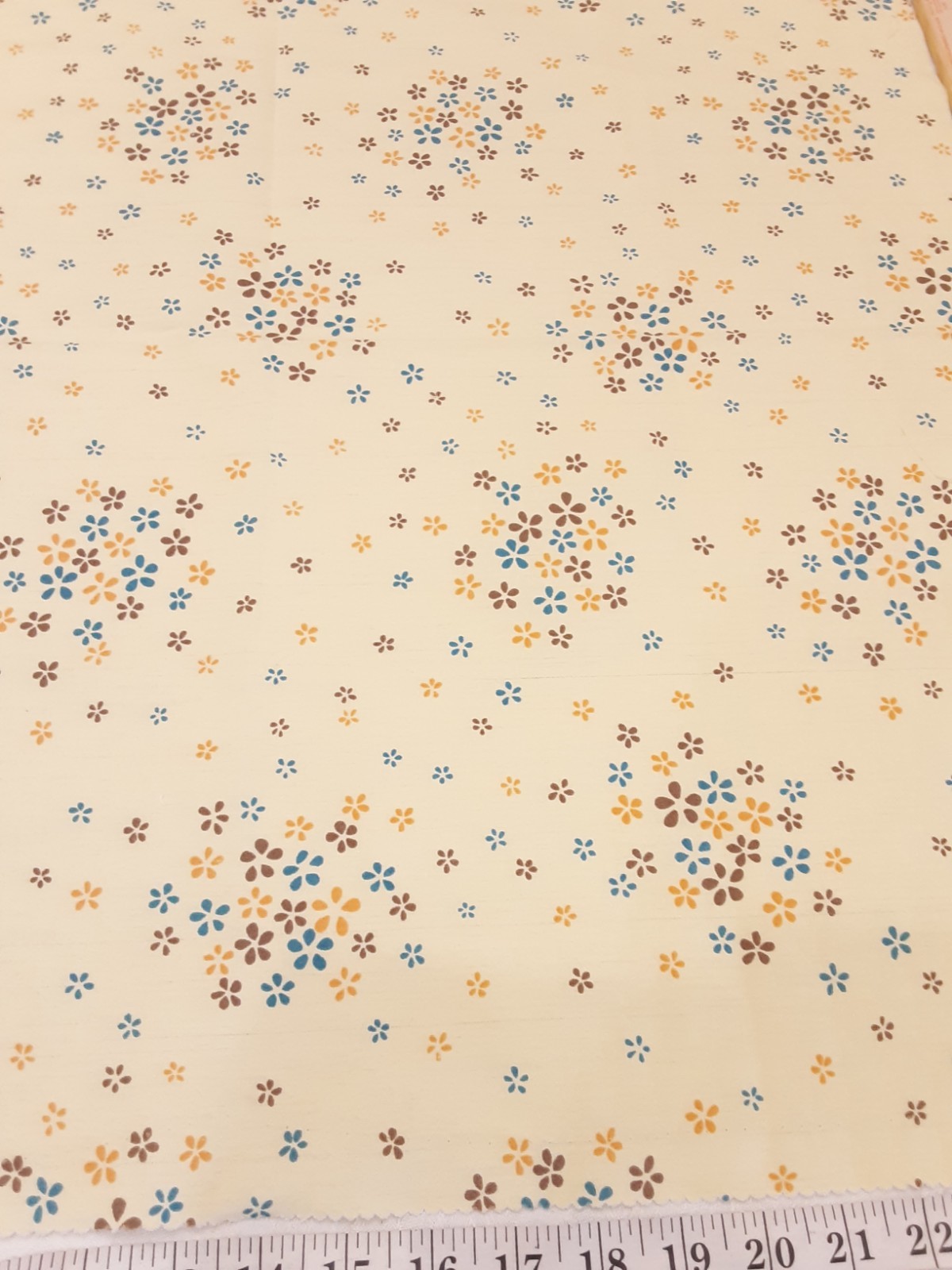 Feedsack Floursack Open Fabric Yellow Multicolor Floral