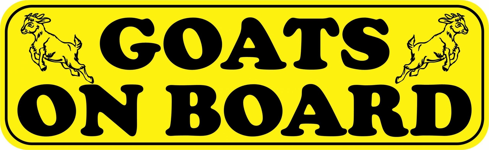 10in x 3in Goats on Board Vinyl Sticker Car Truck Vehicle Bumper Decal