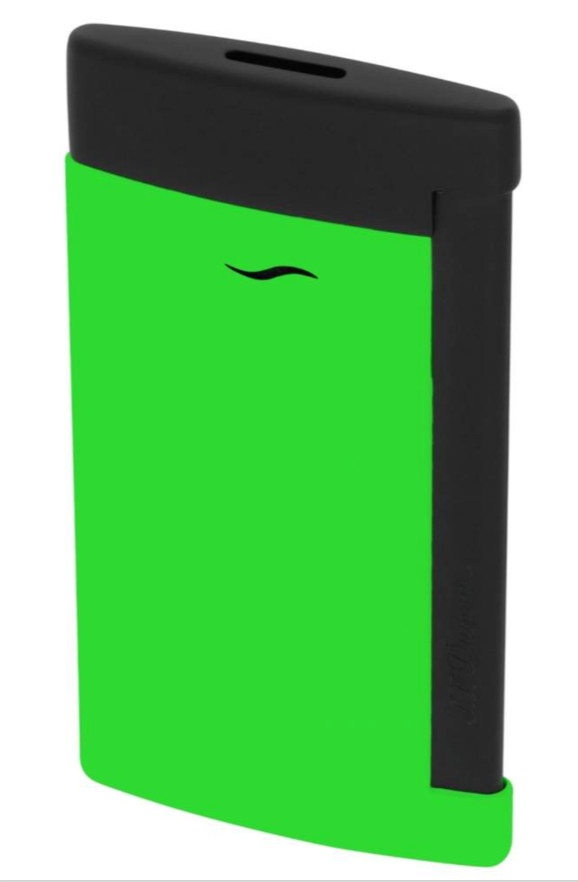 S.T. Dupont Slim 7 Lighter, Fluo Green with Black Accents, 027772 (27772), NIB