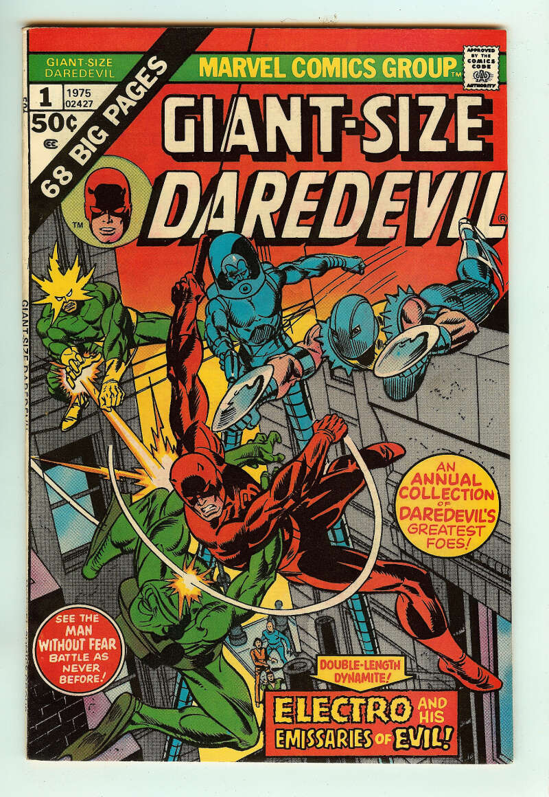 GIANT-SIZE DAREDEVIL #1 7.0 // GIL KANE & FRANK GIACOIA COVER MARVEL COMICS 1975