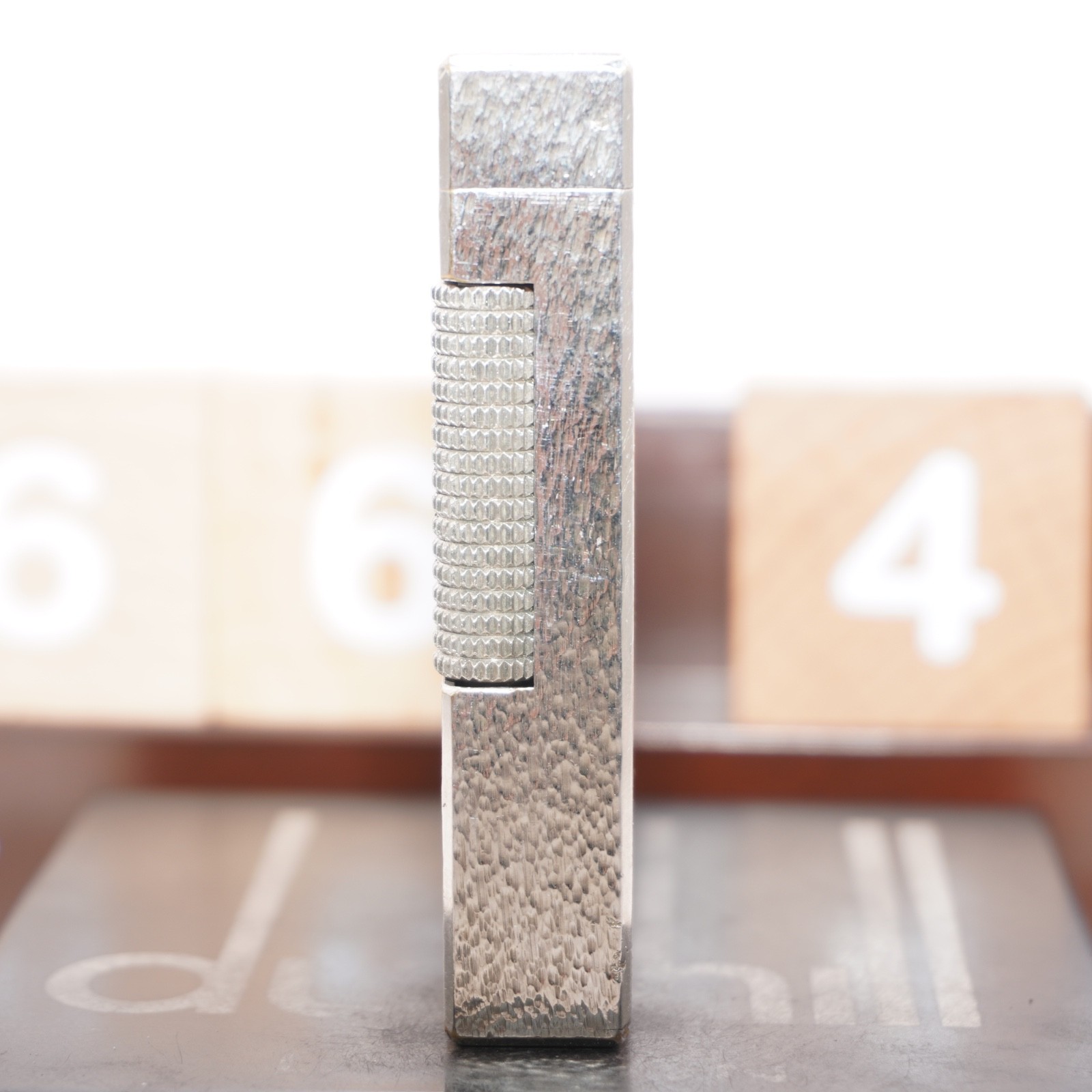 Dunhill Lighter Silver Sand Pattern-Ultrasonically Cleaned_Working