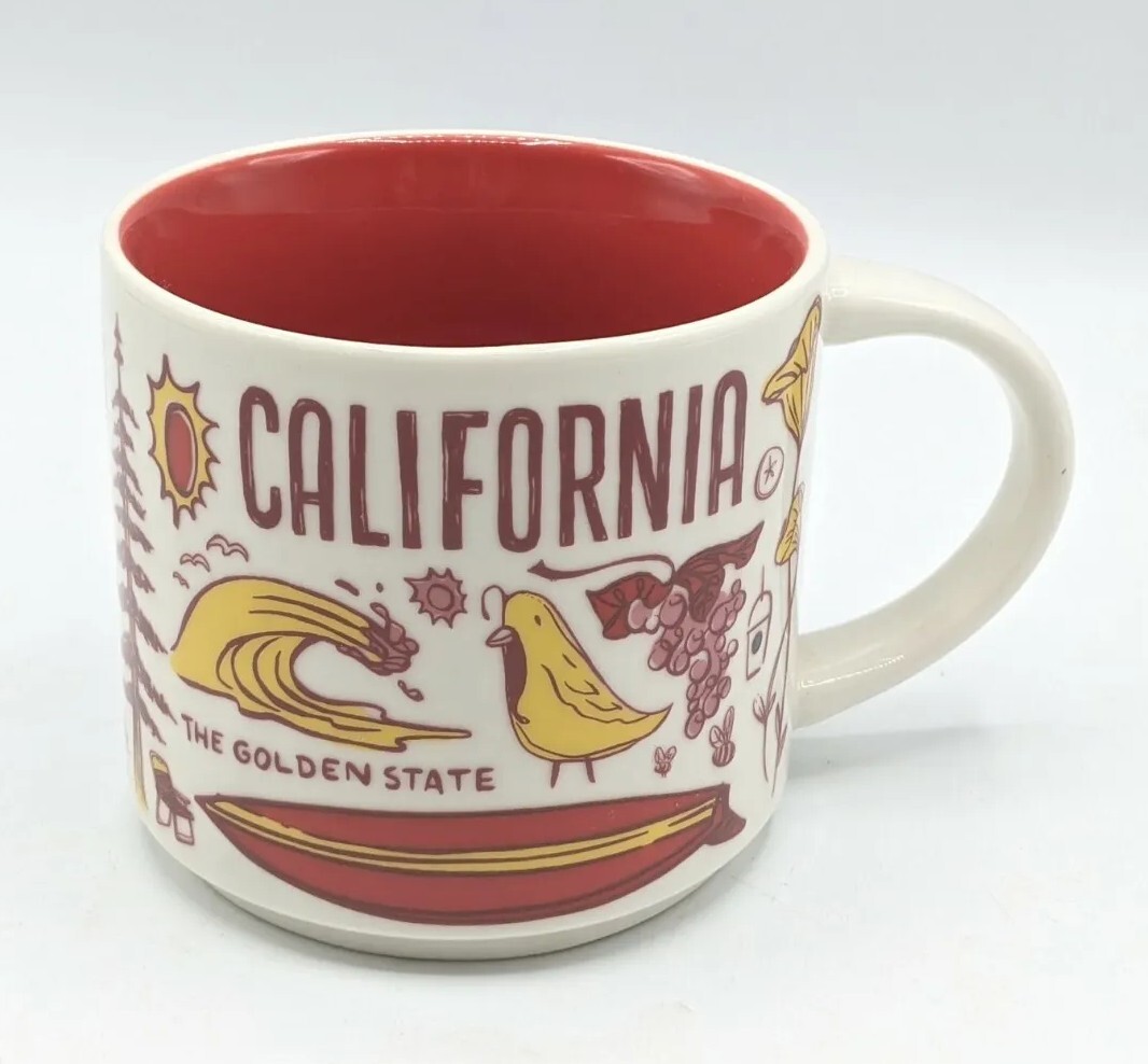 STARBUCKS MUG Been There Series CALIFORNIA GOLDEN STATE 2017 RED