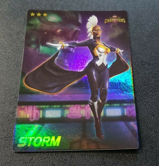 Marvel Contest Champions Dave Buster Foil Hologram Card 63 Storm