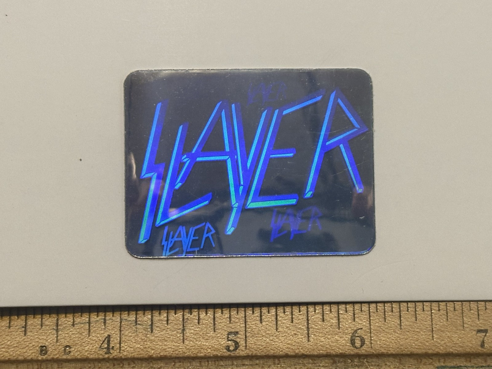 1991 BROCKUM ROCK CARDS – mini hologram – Slayer