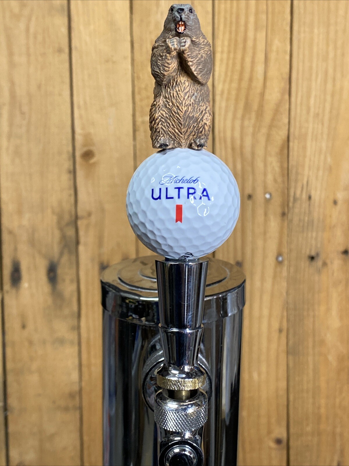 Caddyshack Mini TAP HANDLE Gopher Michelob ULTRA Beer Golf Ball Short Stubby
