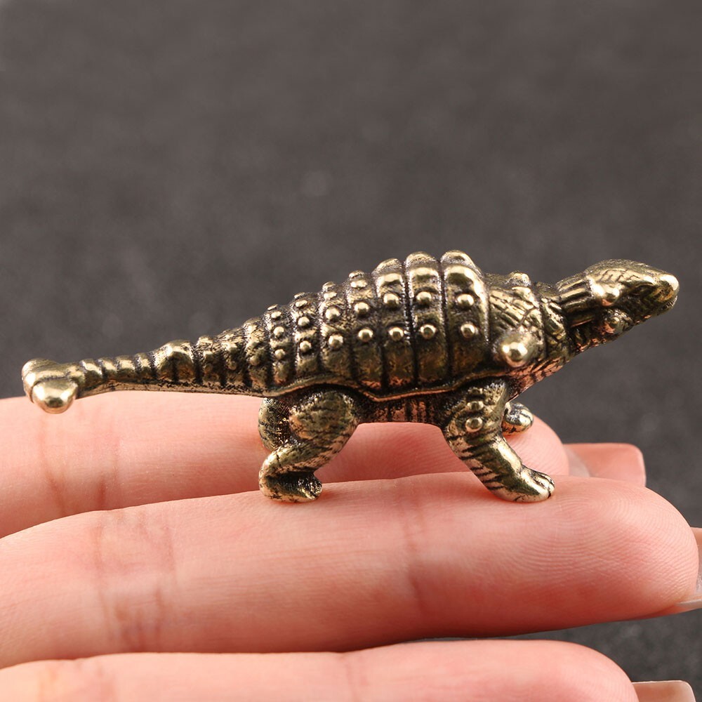 Brass Dinosaur Figurine Statue Animal Figurines Toys House Desktop Decoration